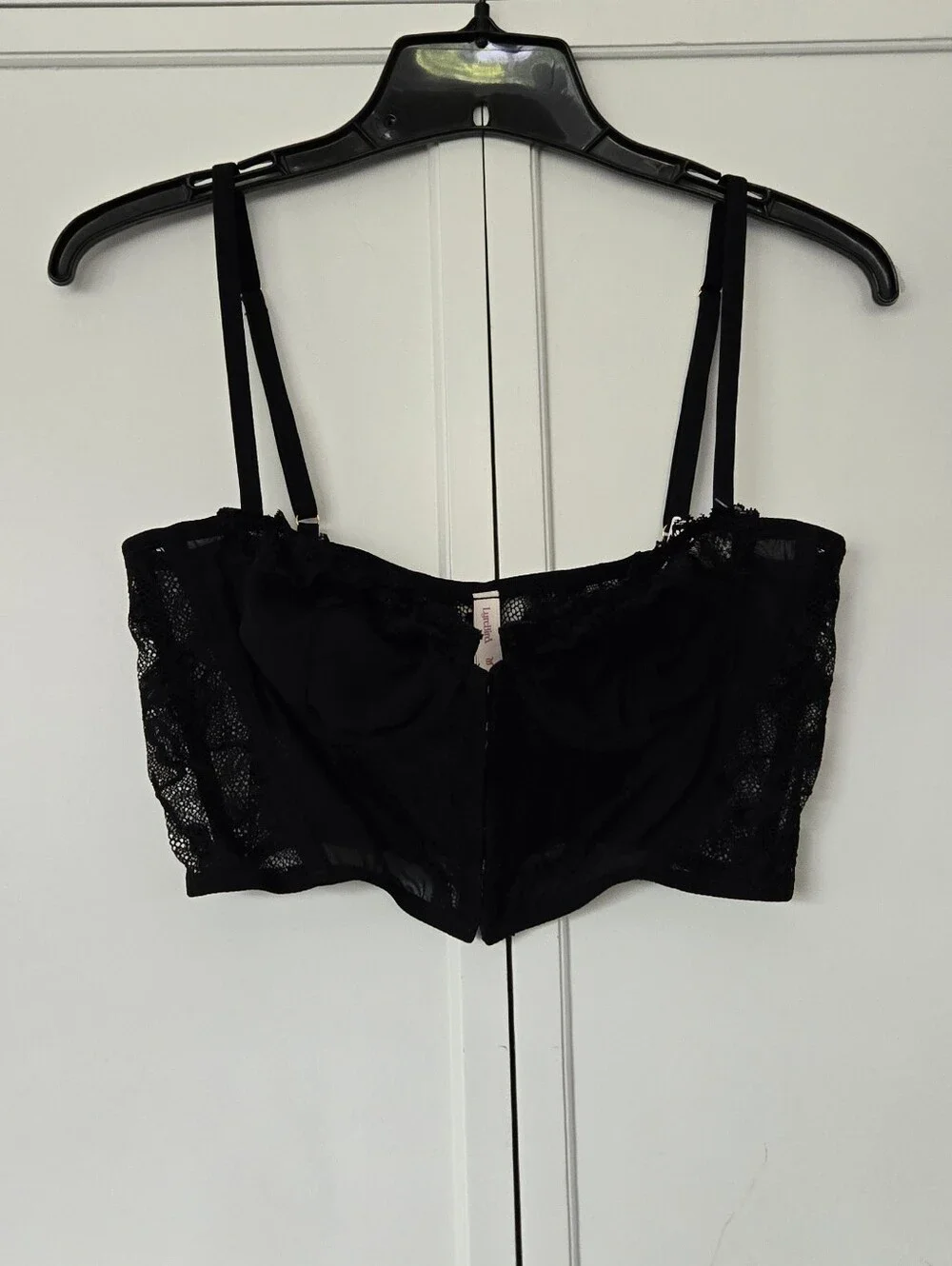 NWT Anthropologie Black Lace Bustier Crop Top